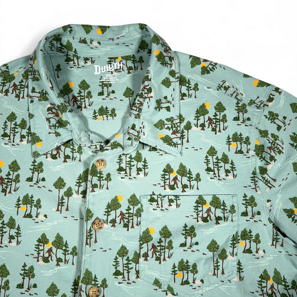 Duluth Trading Shirt Adult 2XL XXL Green Bigfoot Sasquatch Yeti Outdoor Woods - Picture 2 of 12